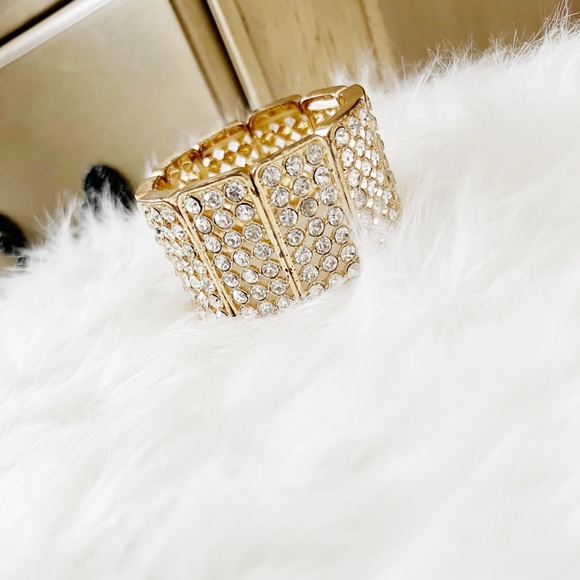 Bebe Gold Crystal Bracelet OS - Picture 2 of 5